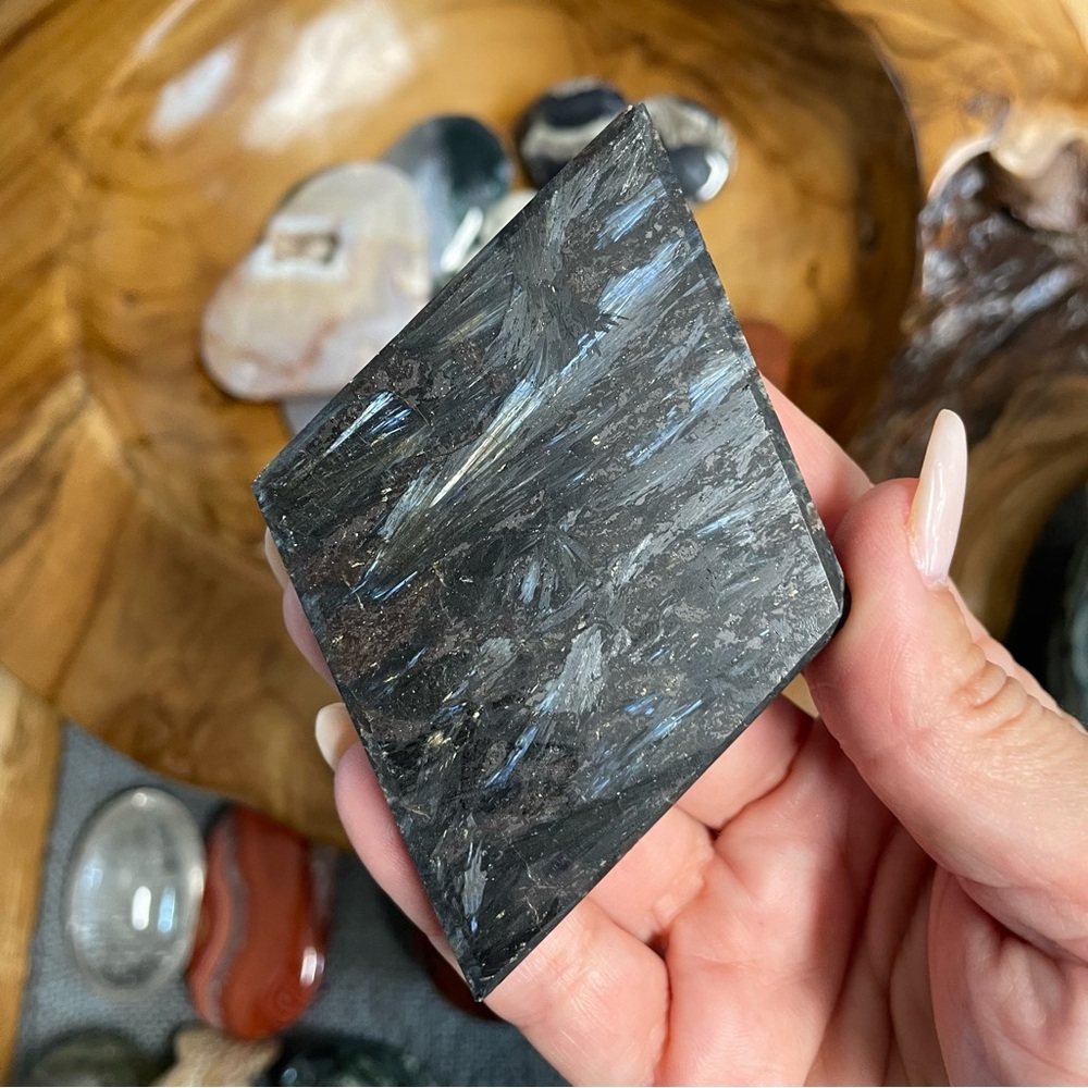 Polished astrophylite diamond rhombus